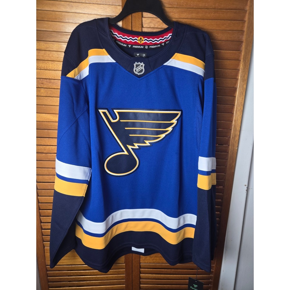 St Louis Blues Fanatics Premium Home Jersey Size 56 NWT